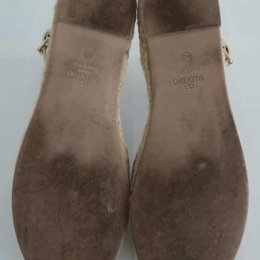 Valentino A Jour Espadrille Flats Ivory Laser Cut - Picture 8 of 8